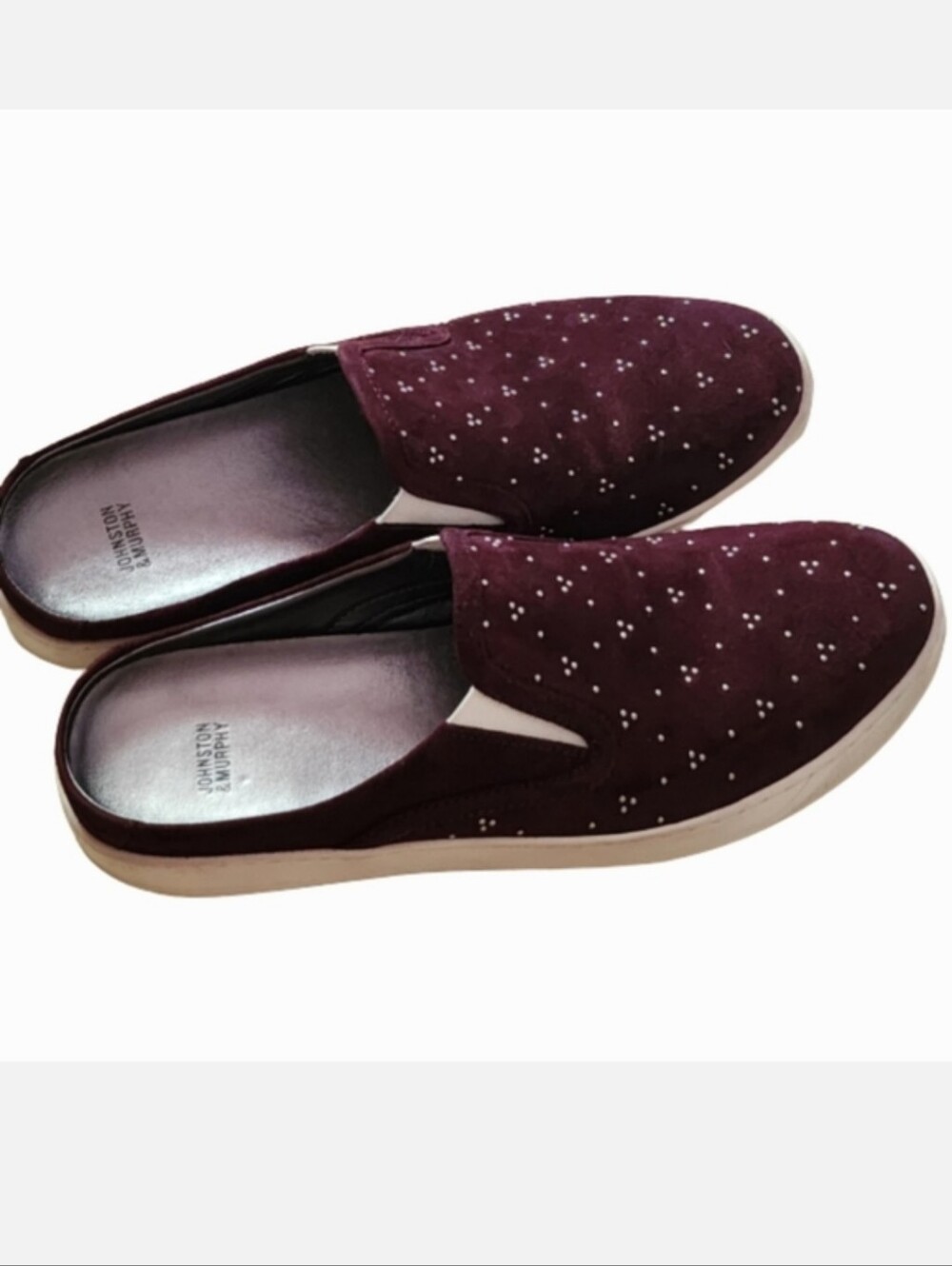 Johnston & Murphy Studded Slip on Mule Shoes